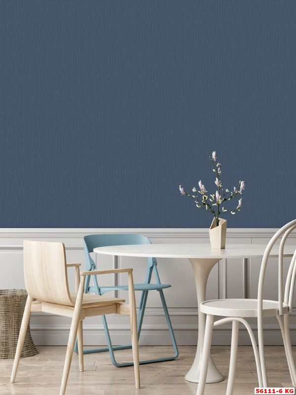 Mê mẩn trước cách phối cảnh không gian sống với giấy dán tường hàn quốc màu xanh than hiện đại tại Morehome